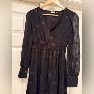Spartina 449 Black Long Sleeve Long Dress Size XXS